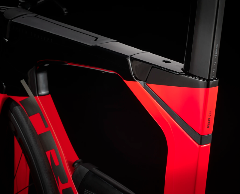 Trek Speed Concept SLR 7 Time Trial/Triathlon Bike 2024 in Radioactive Coral/Trek Black-3